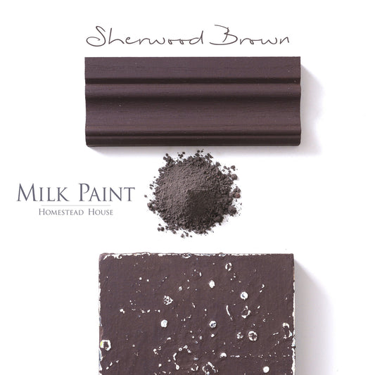 Milk Paint Stain by Homestead House in Sherwood Brown.  |  homesteadhouse.ca