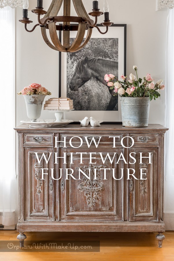 White Wash Furniture with Fusion Mineral Paint by Orphans with Meke Up