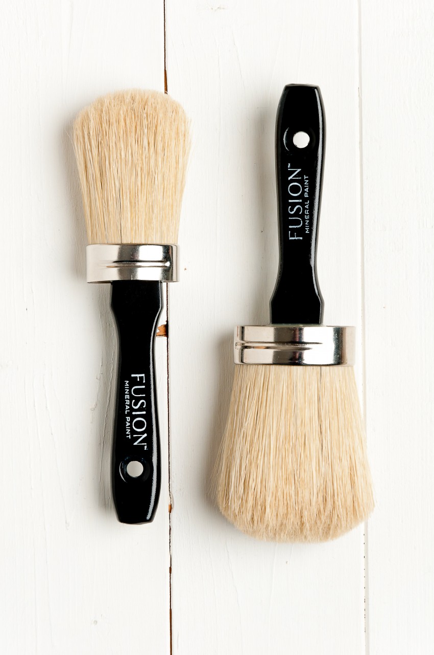 Natural Bristle Brushes from Fusion Mineral Paint give a gorgeous hand painted look