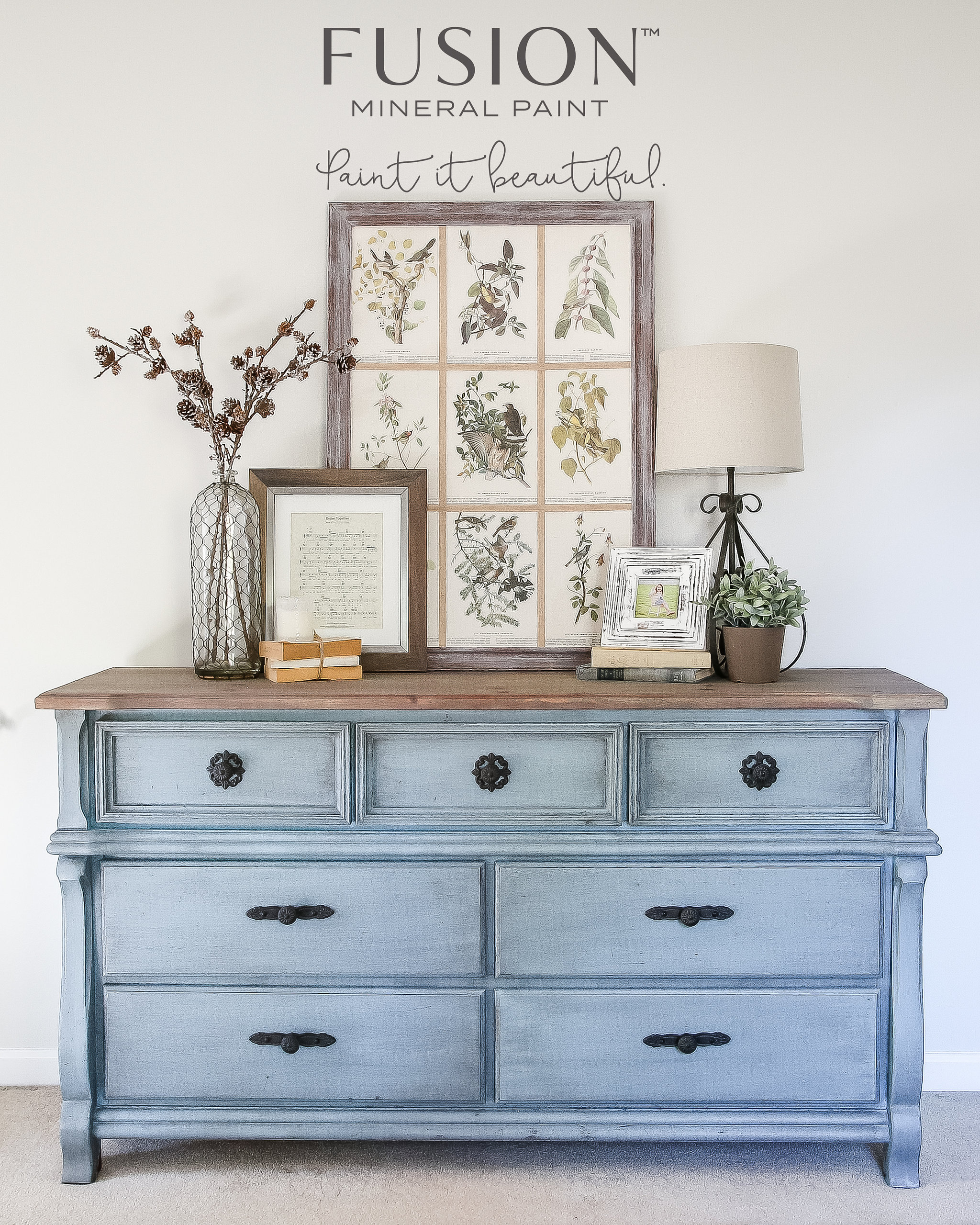 Get a gorgeous country shabby chic distressed finish, or sleek flawless smooth finish using the right tools and accessories by Fusion Mineral Paint.
