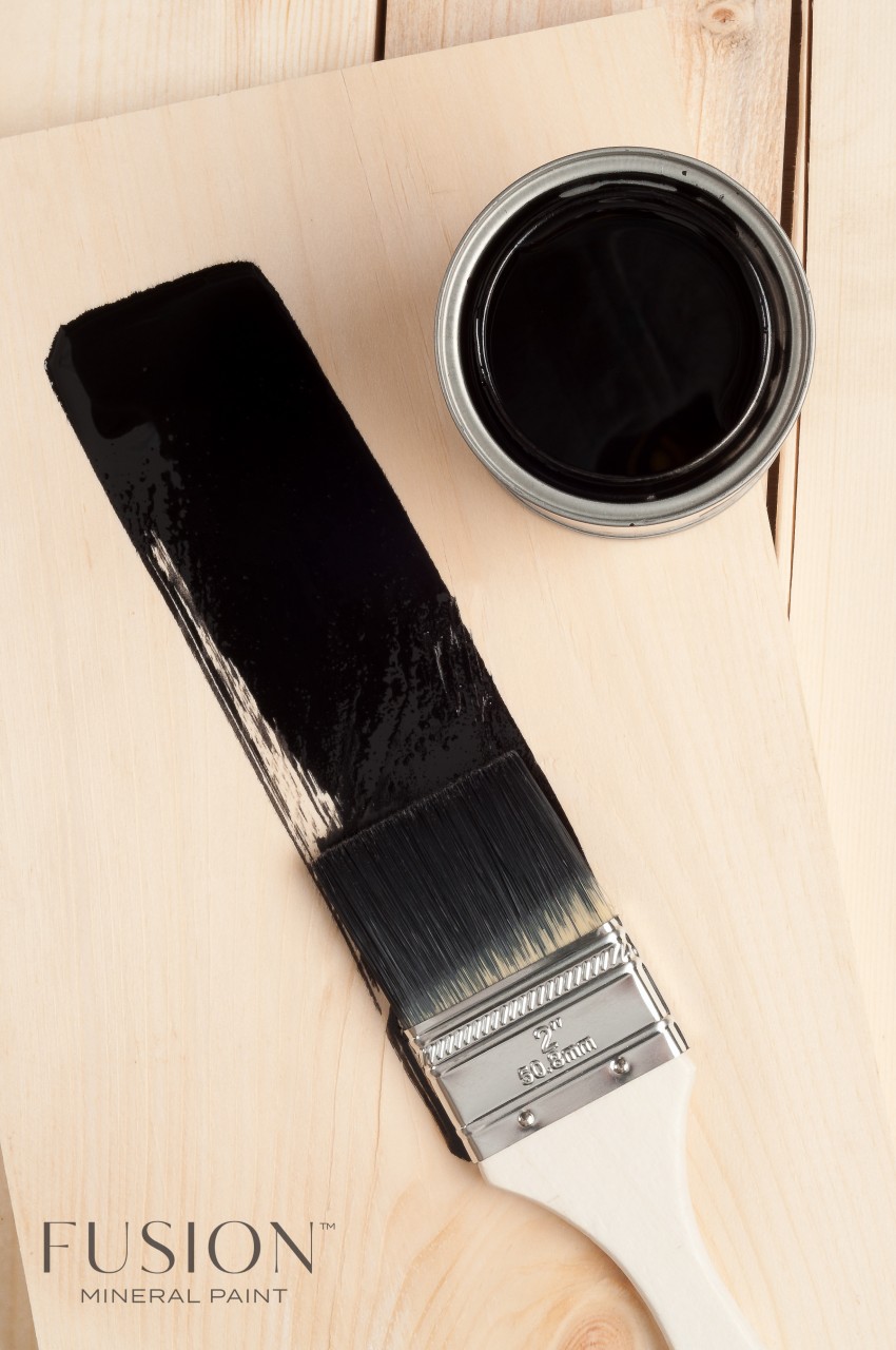Ebony Black Color Stain & Finishing Oil All in One Top Coat by Fusion Mineral Paint is Eco Friendly with beautiful coverage that is exceptionally durable. 6 Colors to choose from that are eco friendly and easy to use!