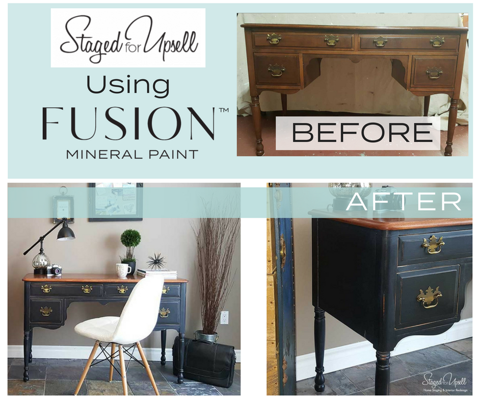 Fusion Mineral Paint makeover by Staged for Upsell