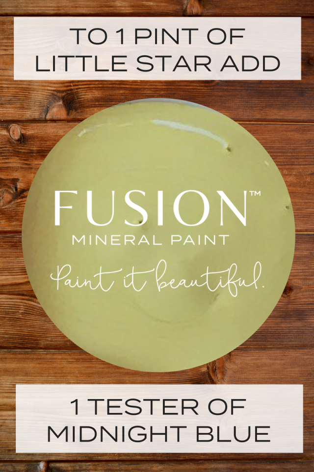 Little Star Pint Mixed with a tester to create a lovely green. | fusionmineralpaint.com