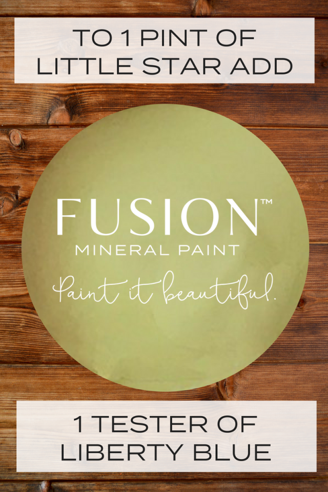 Little Star Pint Mixed with a tester to create a lovely green. | fusionmineralpaint.com