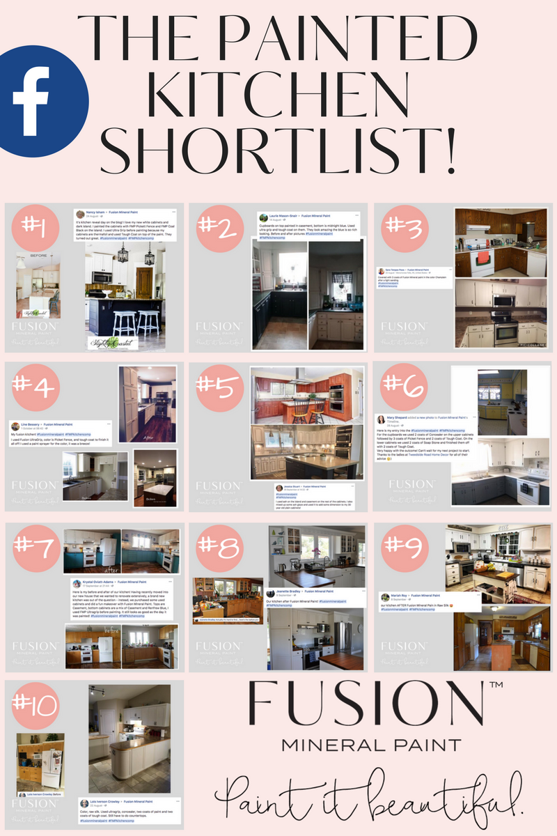 shortlisted entries to the Fusion Painted Kitchen Competition. | fusionmineralpaint.com