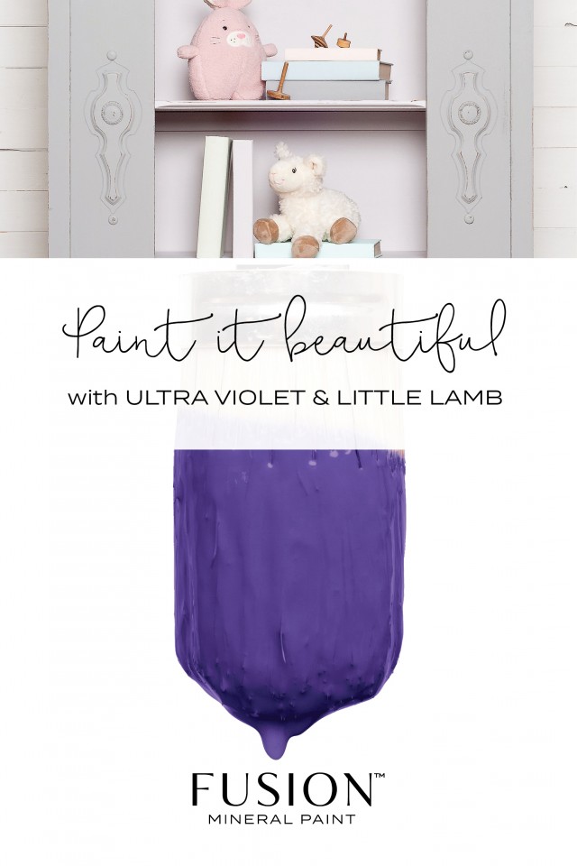 Little Lamb and Ultra Violet from Fusion Mineral Paint - the PERFECT palette