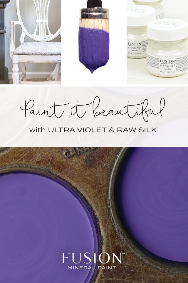 Fusion Custom Blend of the Pantone Color of the Year Ultra Violet paired with Raw Silk