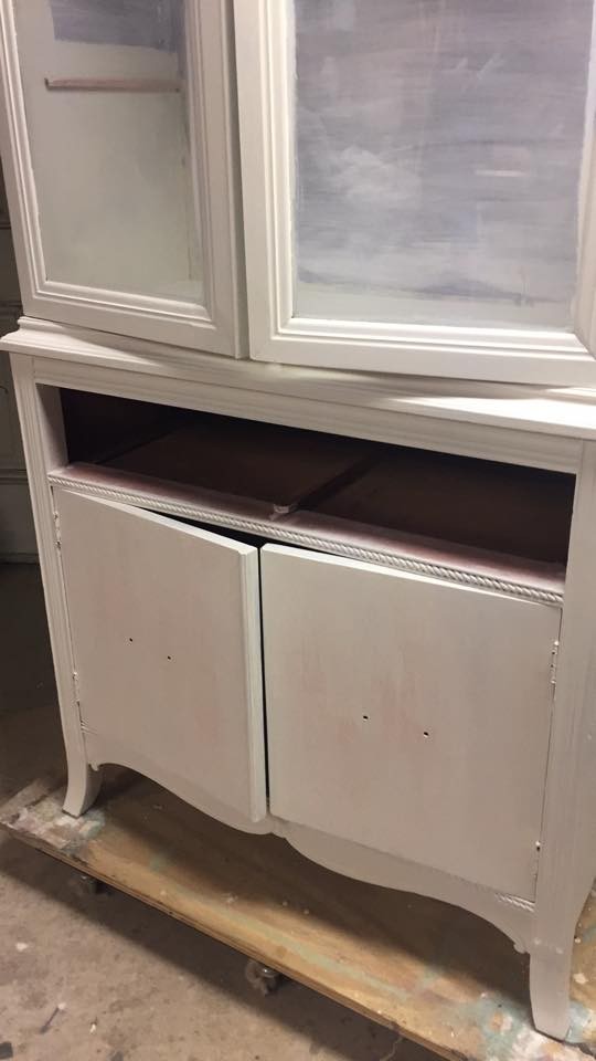 painted furniture with bleed thru