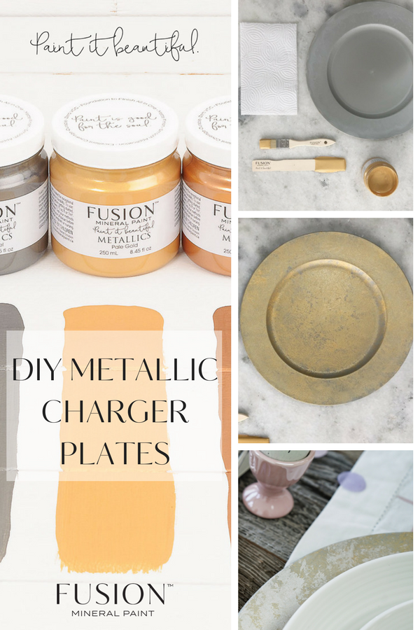 Learn how to make your own metallic gold charger plates with Fusion
