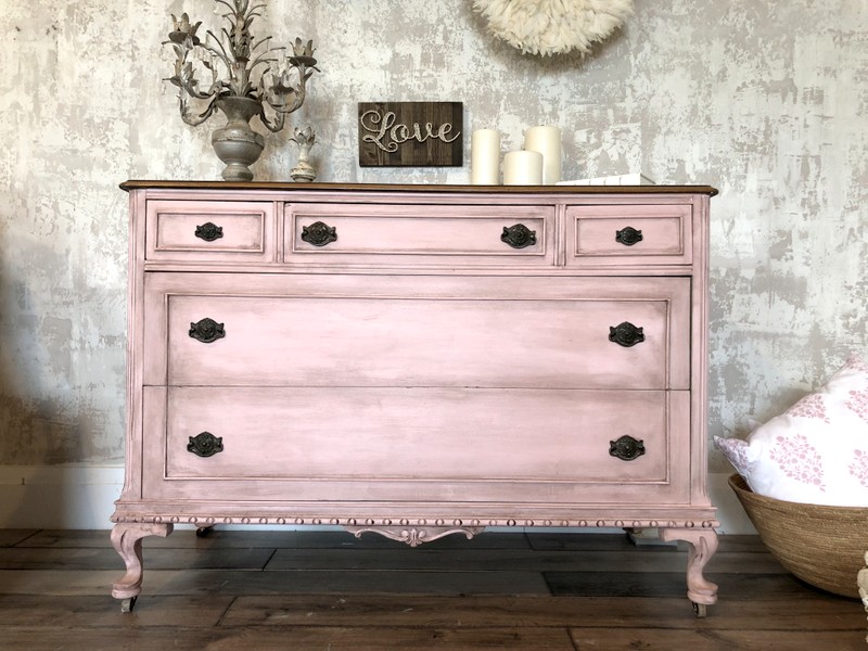 updating an outdated dresser with furniture paint