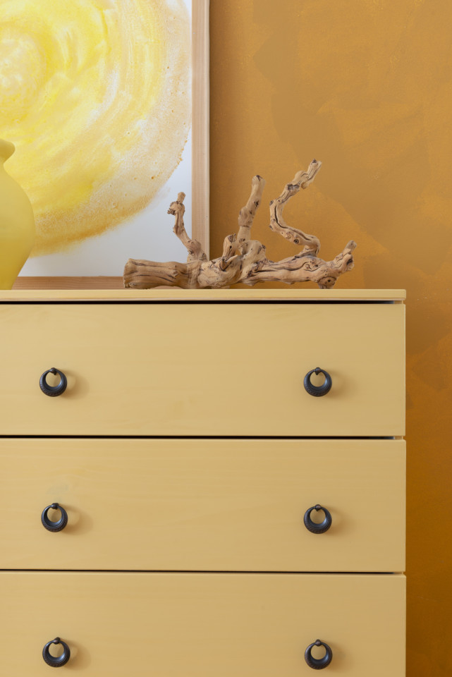 IKEA TARVA dresser painted with Fusion Mineral Paint in Prairie Sunset 