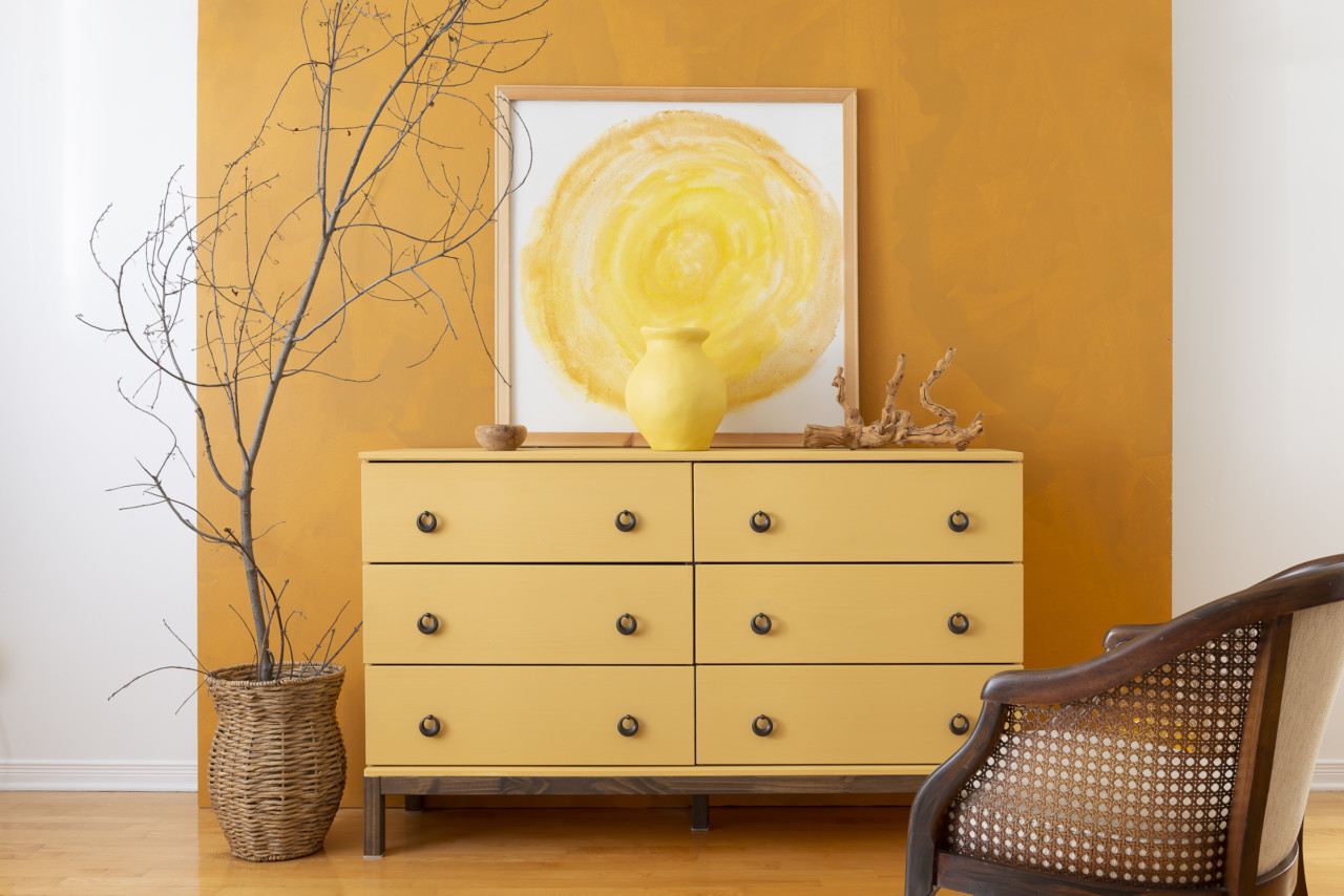 IKEA TARVA dresser painted with Fusion Mineral Paint in Prairie Sunset