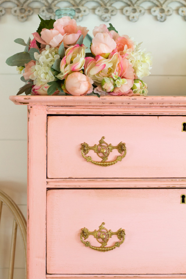 Dresser painted with Fusion Mineral Paint's English Rose