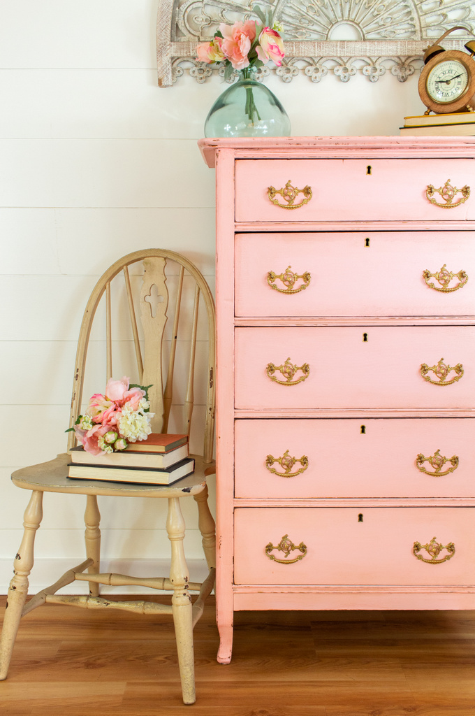 Dresser painted with Fusion Mineral Paint's English Rose