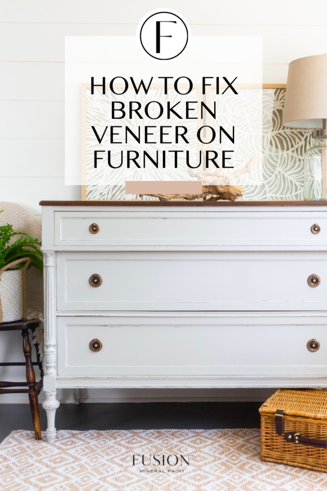 How To Fix Broken Veneer On Furniture A Dresser Makeover With