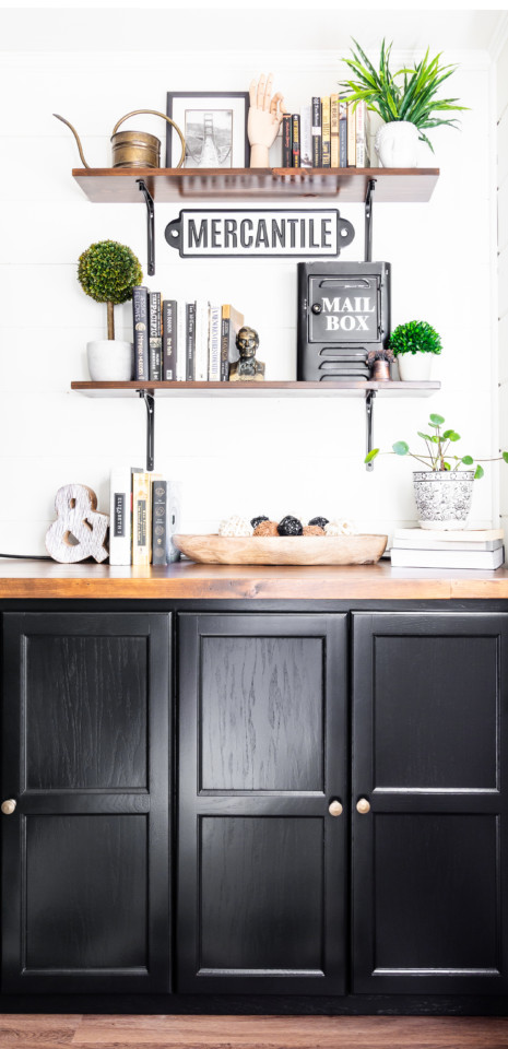 DIY built in cabinets Coal Black - Fusion Mineral Paint