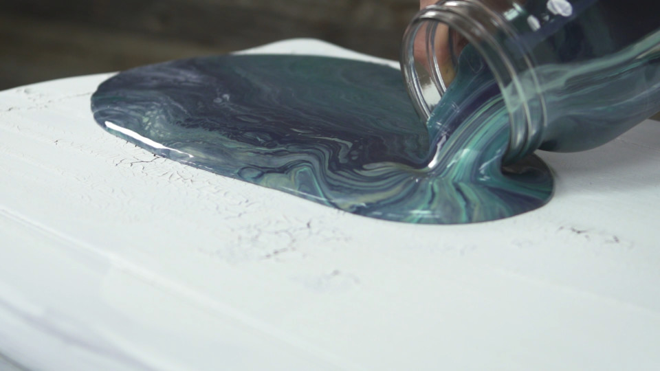 Did you know you can try paint pouring techniques on furniture? Using Fusion Mineral Paint and Fusion Pouring Resin, we made over a cabinet using beautiful shades of blue. Come check it out!