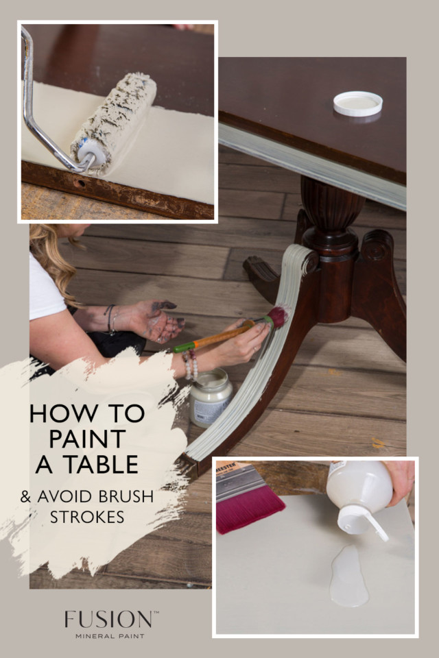 how to paint a table avoid brush strokes