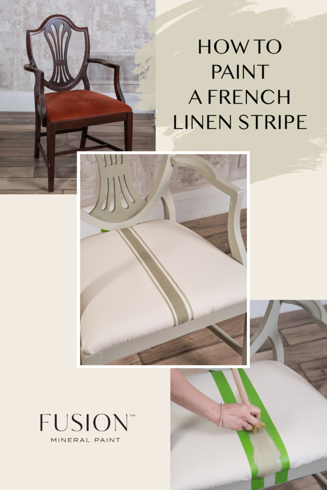 how to paint a french linen stripe chair