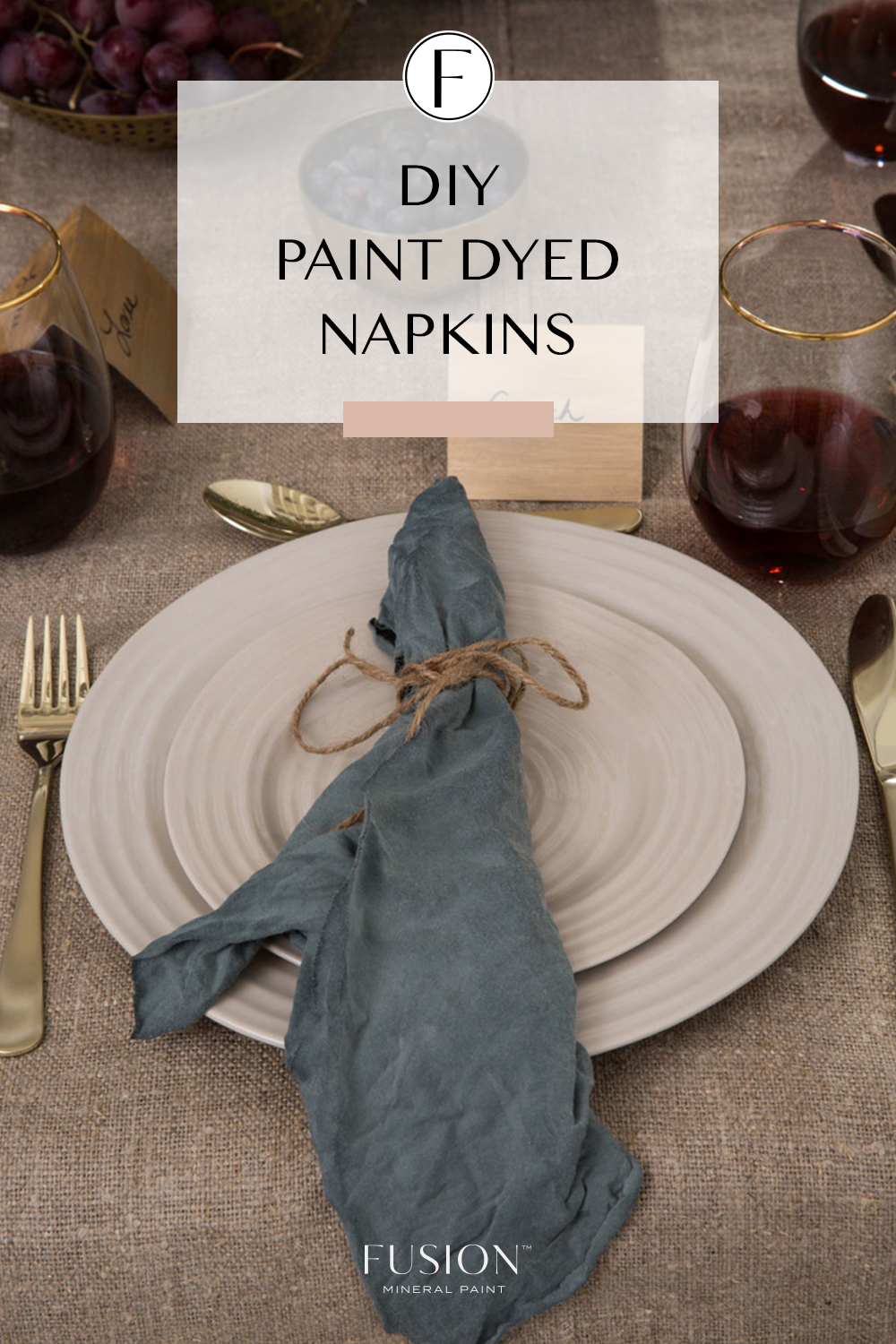 paint dyed napkins