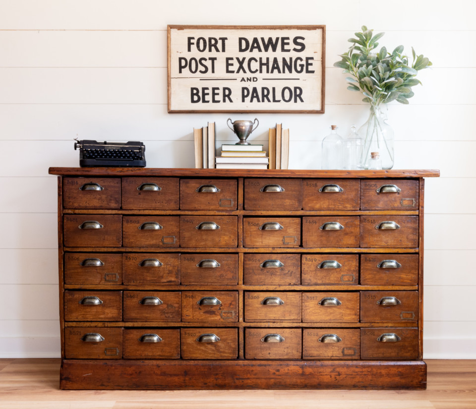 Beautifully restored Apothecary cabinet with new hardware