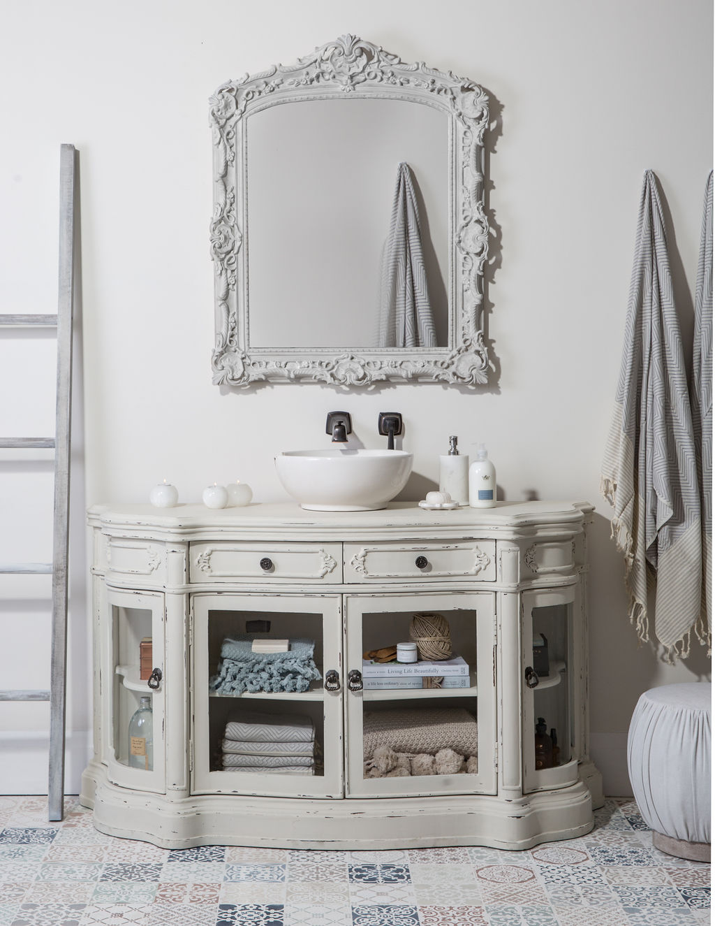 Finished frontal shot of Bathroom vanity - Fusion Mineral Paint