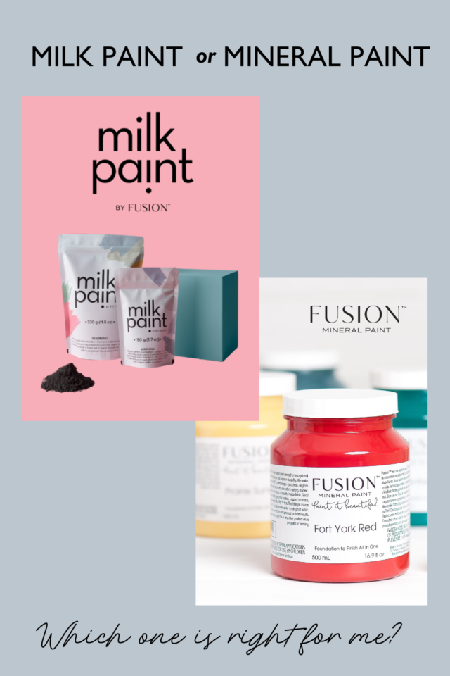 Pinterest pin Milk Paint v Mineral Paint - Fusion Mineral Paint 