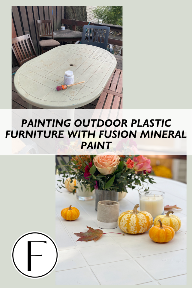 Plastic table makeover in under $50 - Fusion Mineral Paint