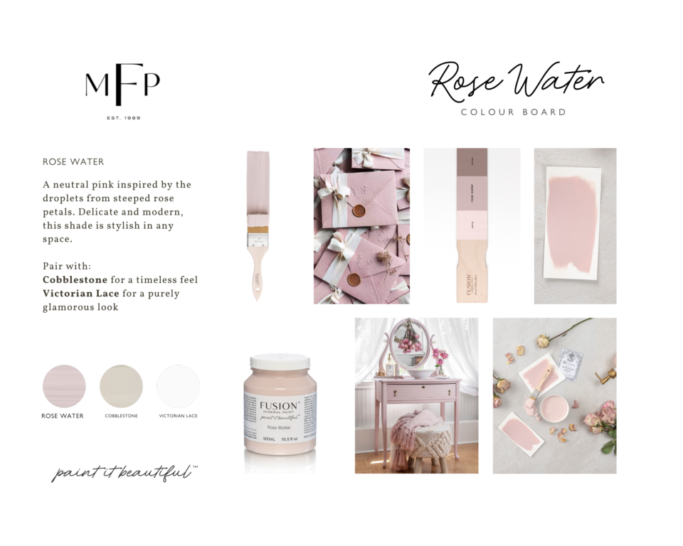 Rose Water Colour Mood Board