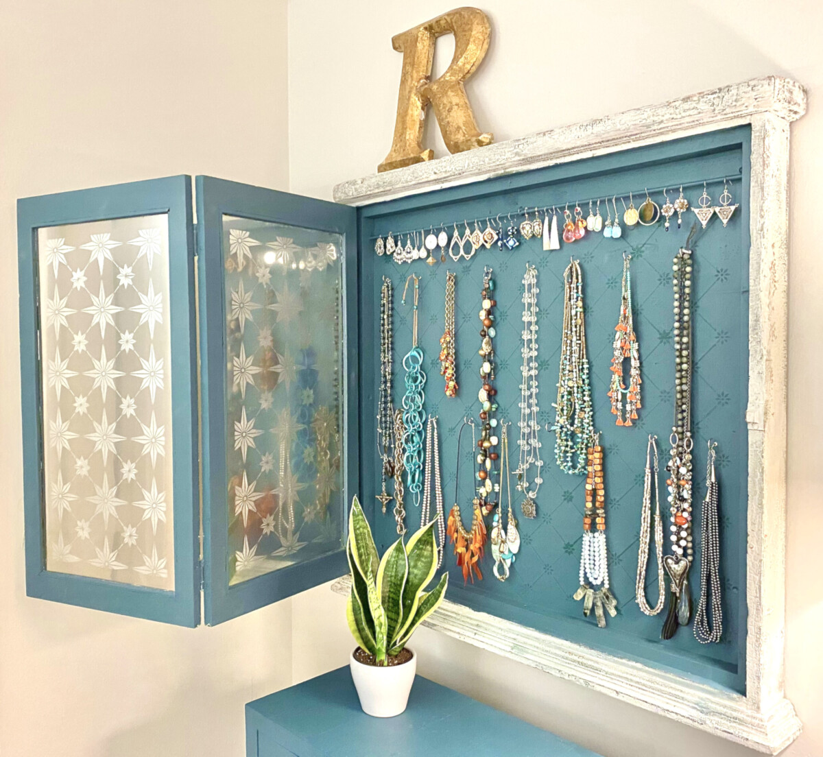 Create A Jewelry Display From An Old Church Message Board