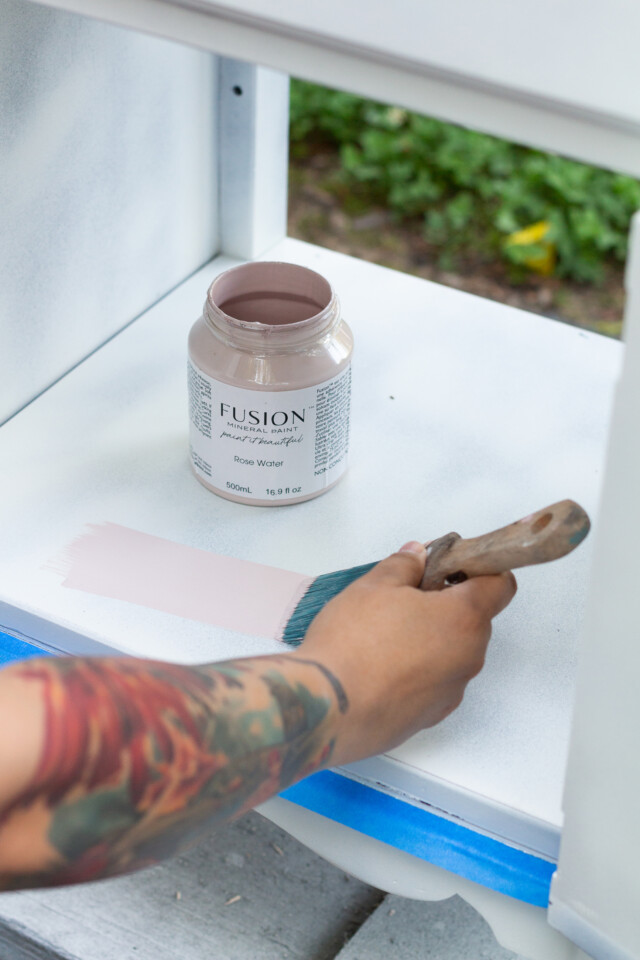 Painting with FMP's rose water