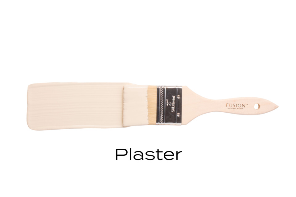 Colour streak of plaster with paint brush