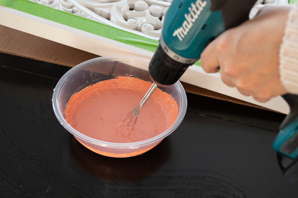 mixing casa rosa milk paint