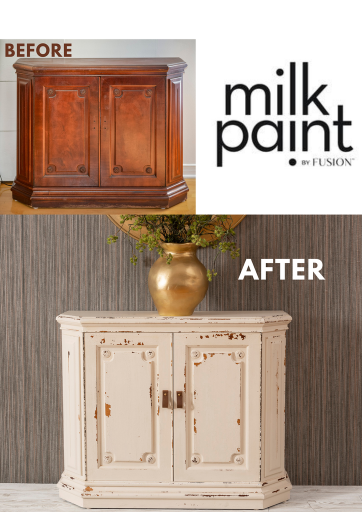 Chippy Chic Bar Cabinet Makeover With London Fog