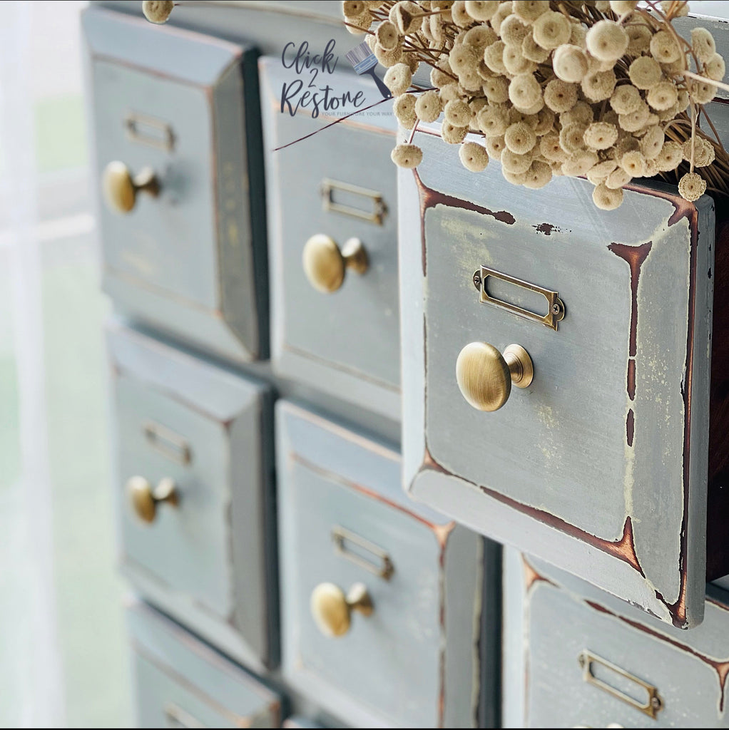 Layered in Milk Paint: 1930's Vintage Apothecary Chest