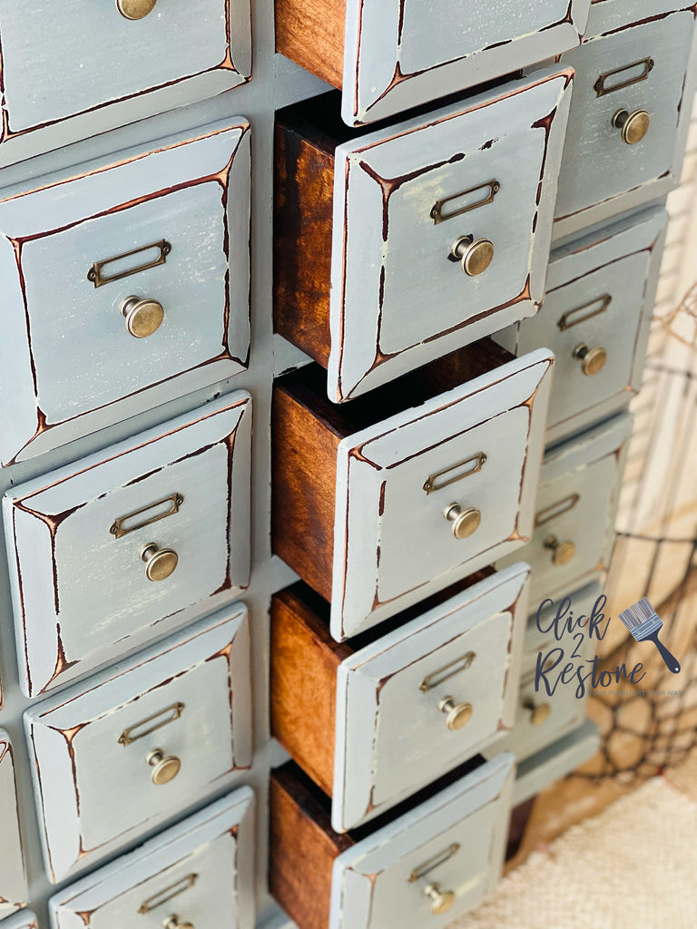 Layered in Milk Paint: 1930's Vintage Apothecary Chest