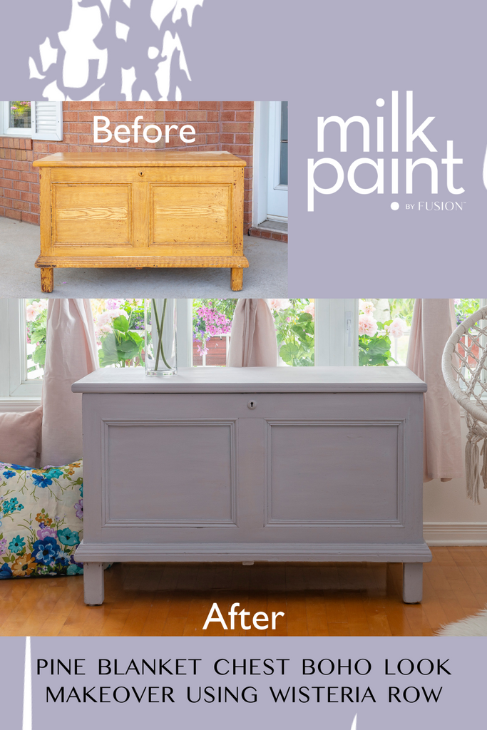 Pine Blanket Chest Gets a Boho Makeover