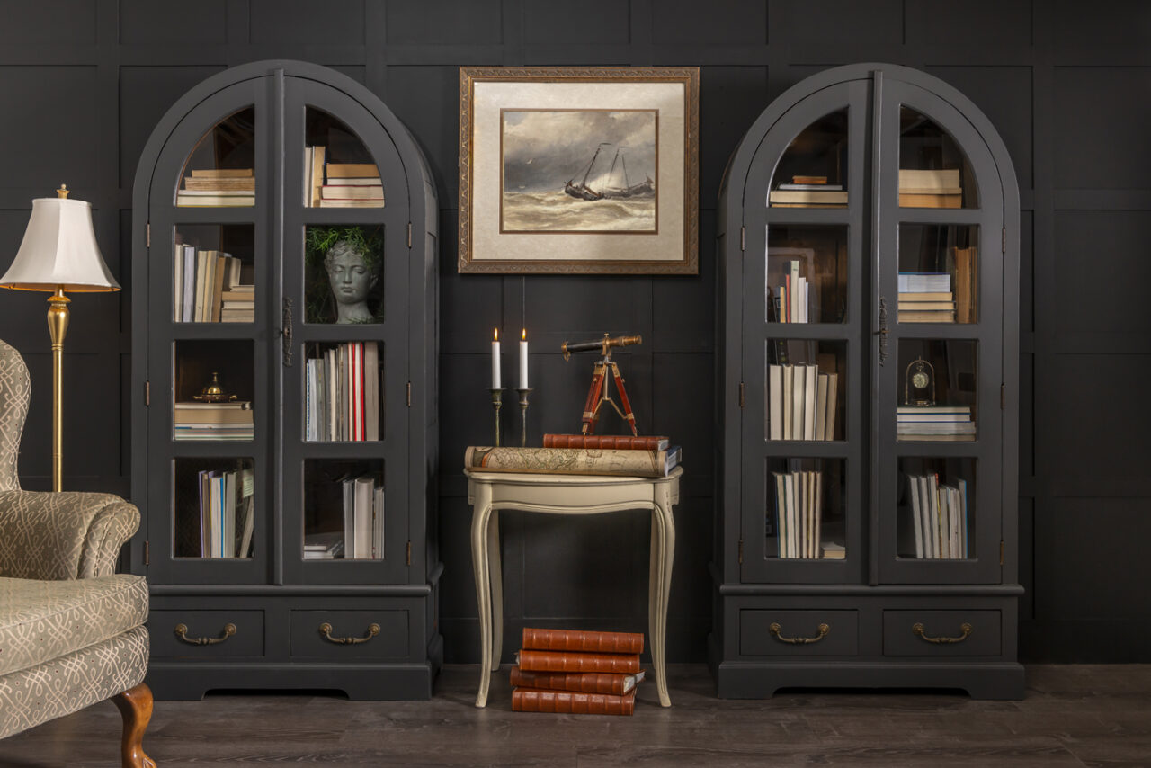 Cast Iron Twin Bookcases