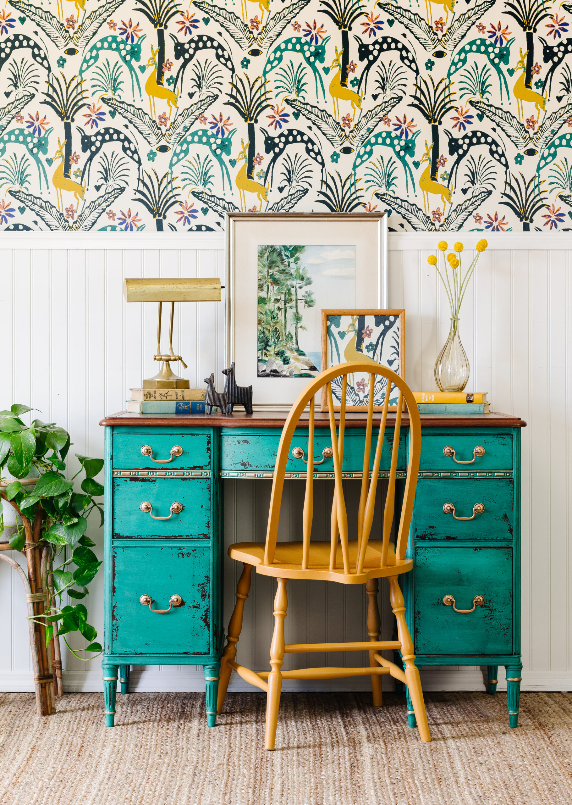 Vintage-desk-painted-in-Montclair-Homestead-House-Milk-Paint-1