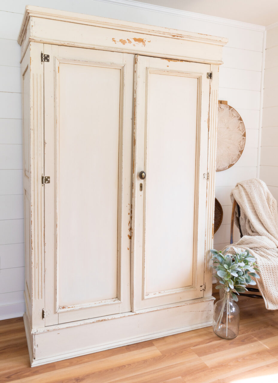 refinishing an old armoire 