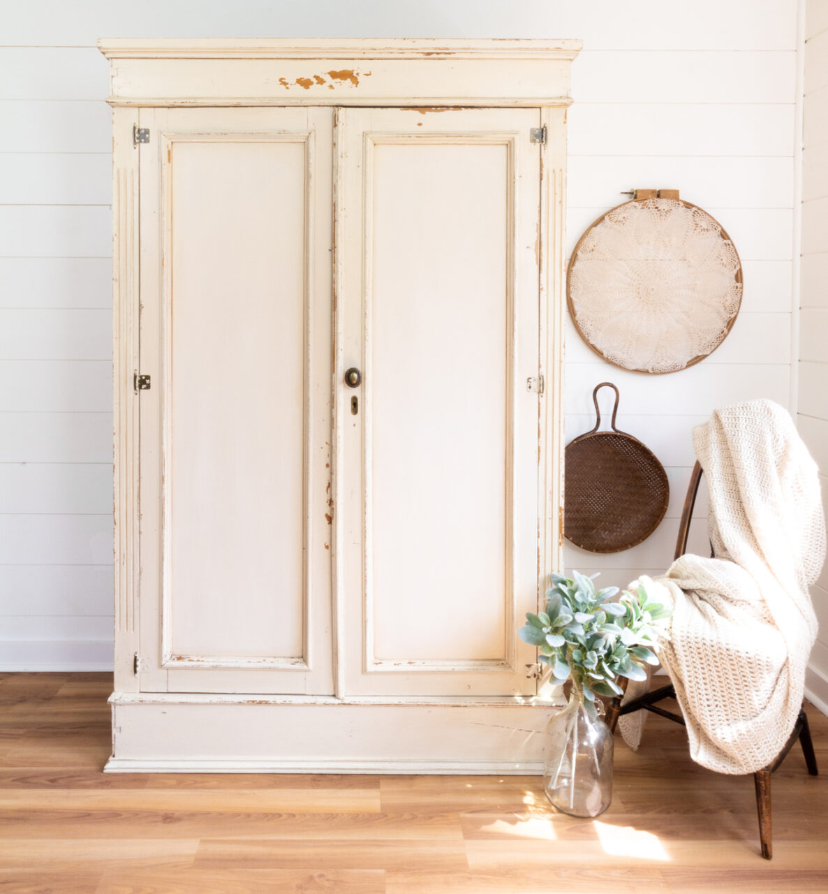 refinishing an old armoire 