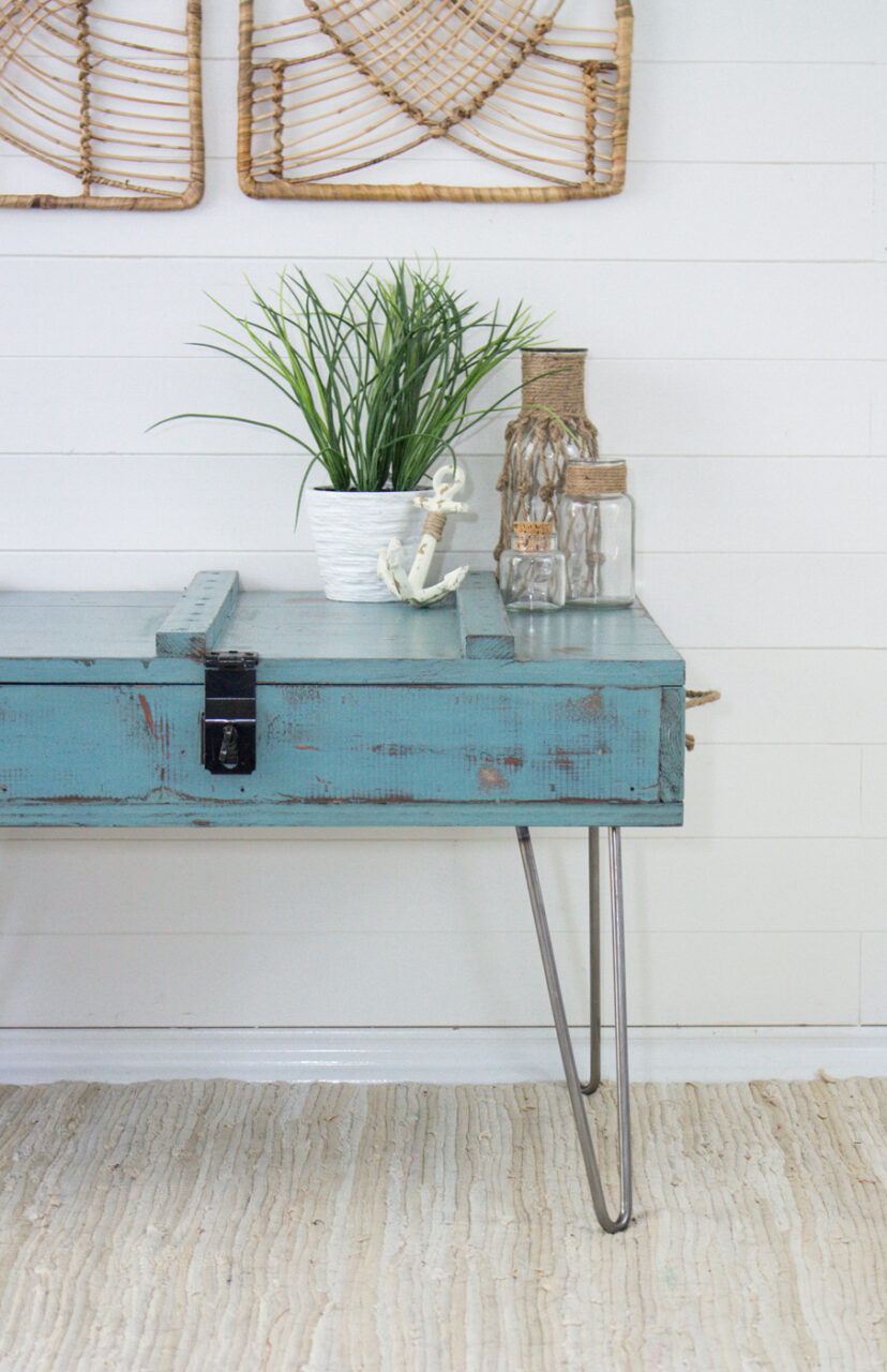 console table in Niagara Green