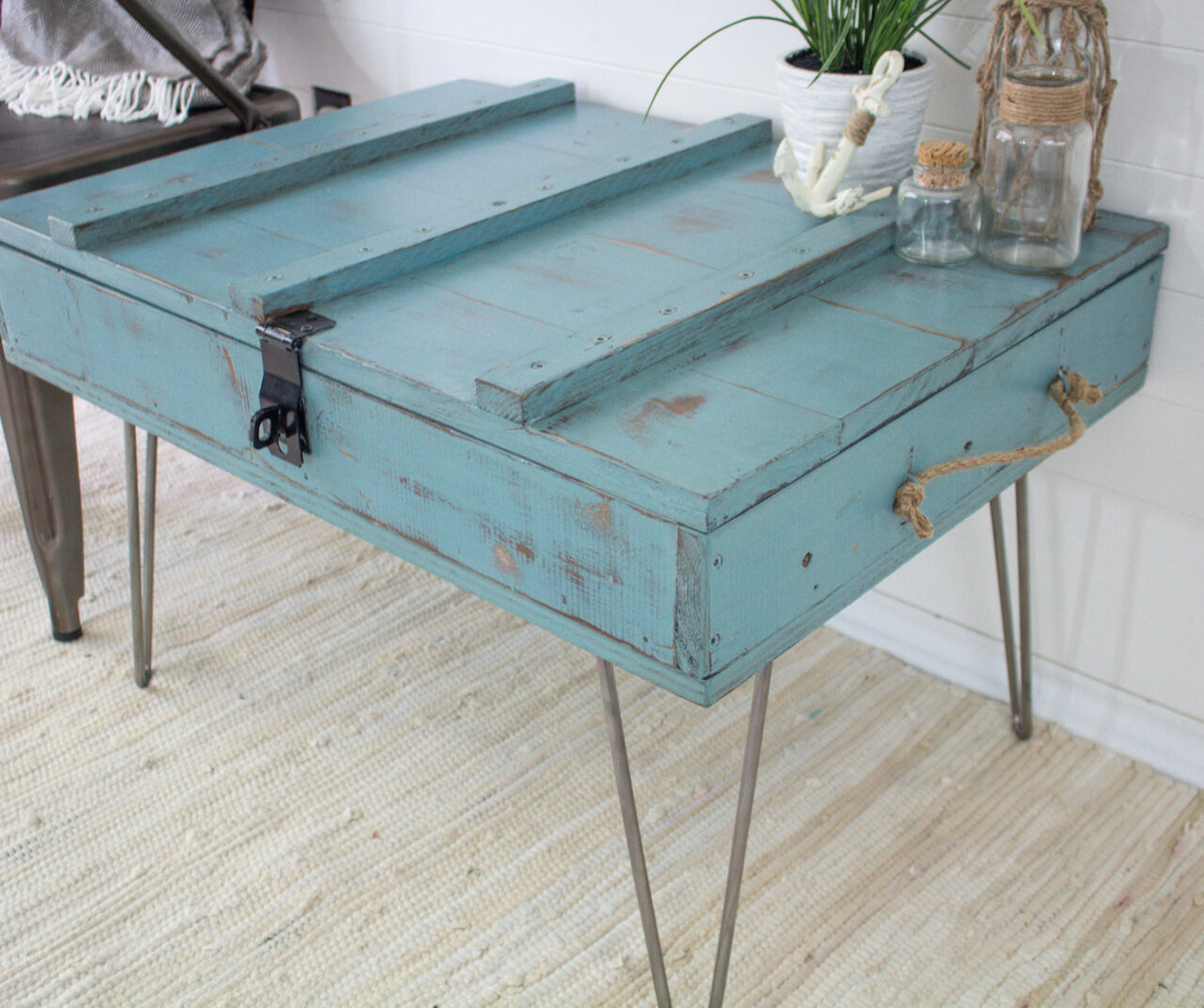 console table in Niagara Green