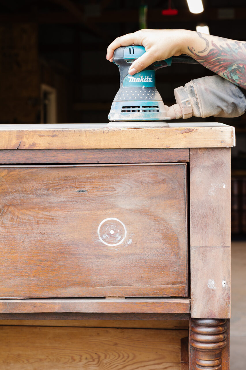 Prep work for the dresser